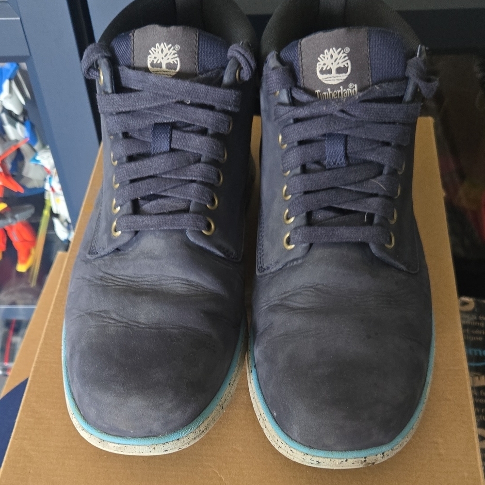 Timberland Mens Boots Navy Size  Bradstreet Speckled White Base Chukka A13H3